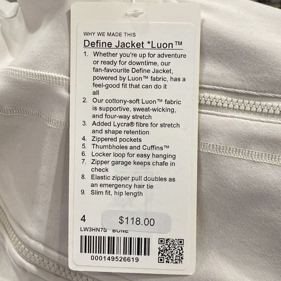Lululemon Define Jacket Luon BONE - Picture 2 of 7